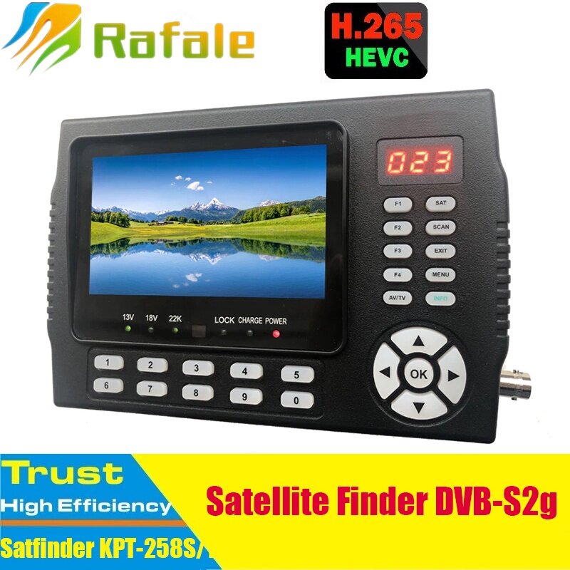 Refale KPT-258S/T TFT IPS Portable Satellite Finder DVB-S2/T2/C Combo HD Monitor With AV Input AHD 4.3 inch Screen PK ST