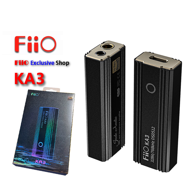 FiiO KA3 Type-C USB DAC AMP Decoding Audio DSD512 Headphone Amplifier 3.5mm 4.4mm Output for Android IOS Windows10