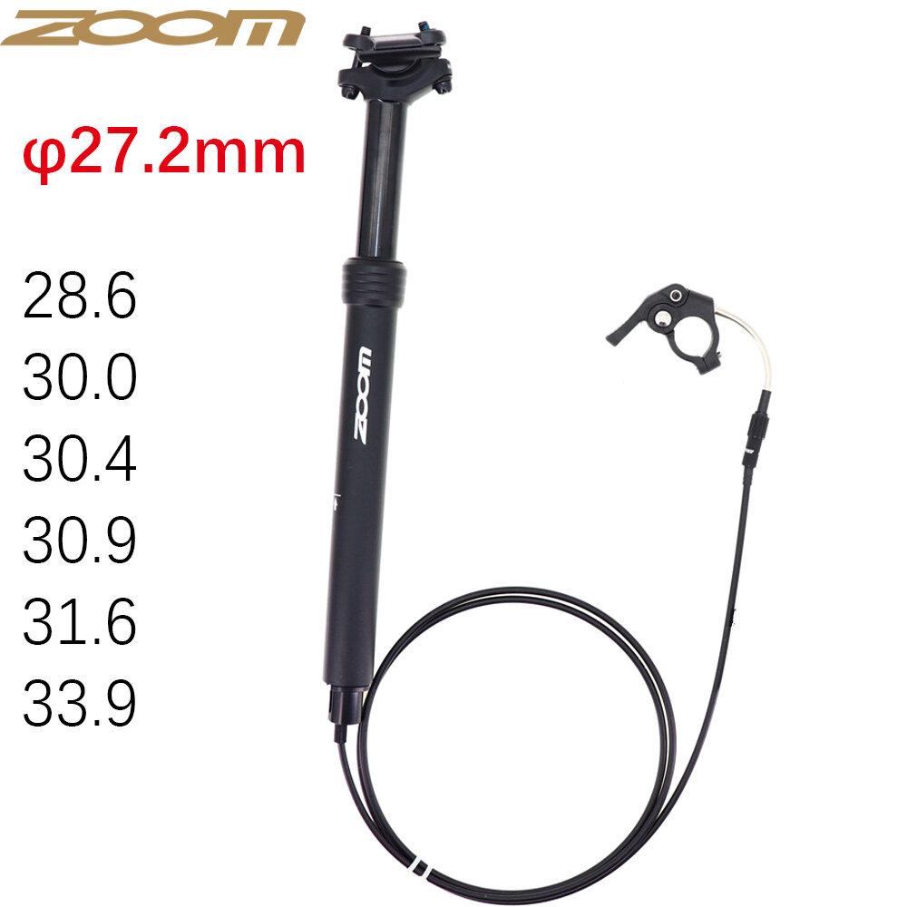 Zoom Dropper Seatpost Height Adjustable MTB Internal External Routing 100MM Travel Bike Seat Post 27.2 30.9 31.6 385MM Kindshock