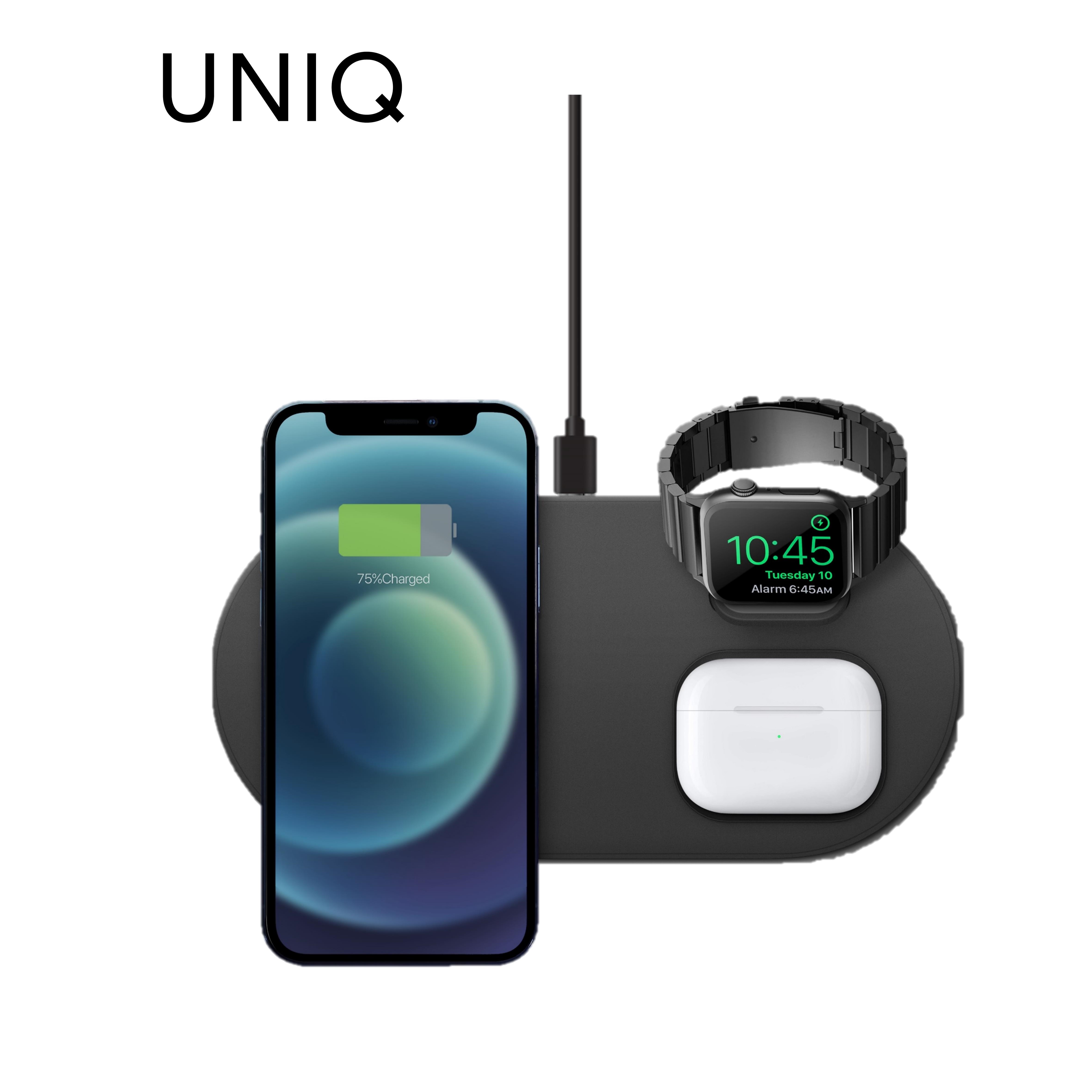 UNIQ Aereo Mag 3 in 1 Magnetic Fast Wireless Charger Charging Pad (UK) Watch charger not included