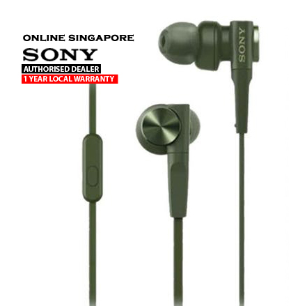 Online Singapore - Sony MDR-XB55AP EXTRA BASS In-Ear Headphones with Microphone