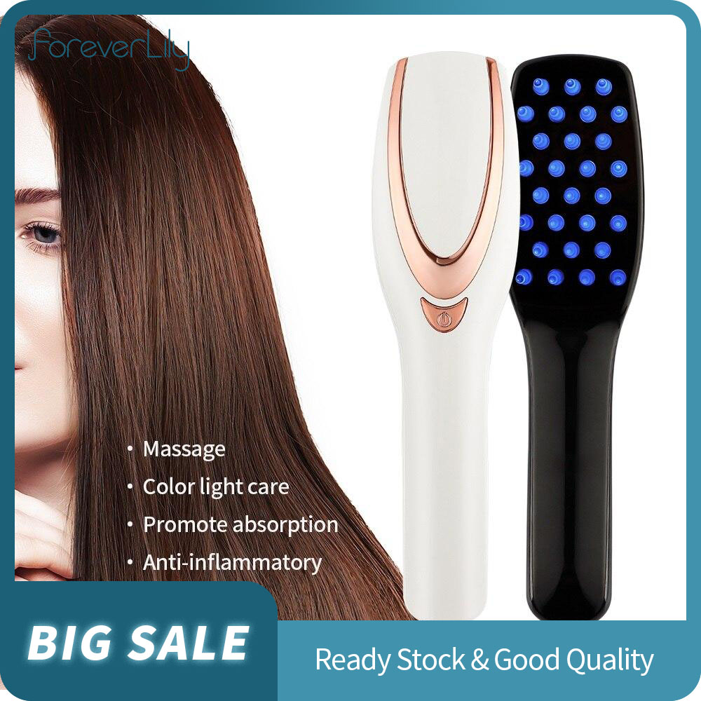 foreverlily Hair Growth Care Treatment Laser M assage Comb Vibration Hair Comb Ma ssage Equipment Comb Hair Brush Grow Laser Hair Loss Therapy