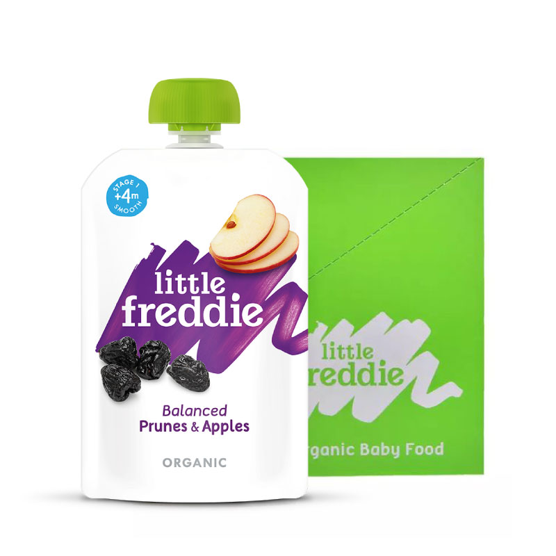 Organic Little Freddie Fruit & Vegetable - Balanced Prunes & Apples INNER BOX  (100g x 6)
